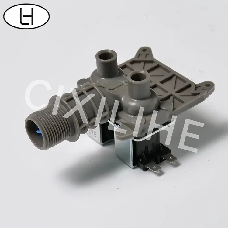 Gray Double Washing Machine Water Inlet Valve